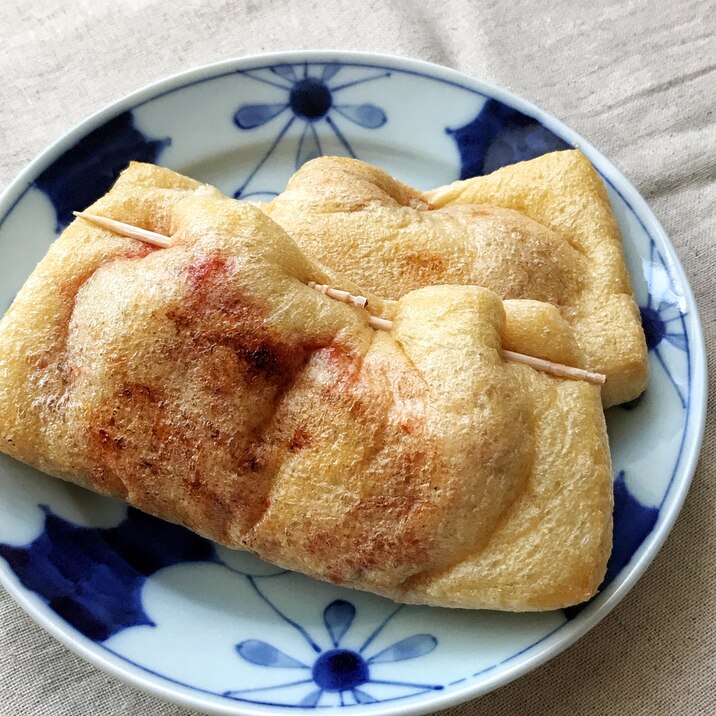 鶏肉の油揚げ包み焼き